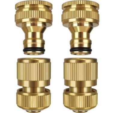 Imagem de Kit Bico Conector de Torneira 3/4 conversor de 1/2 + Engate Rápido par