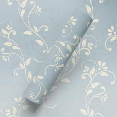 Imagem de Papel de Parede Adesivo Tema Floral Arabesco Quarto Sala - BAZAR DOS Q