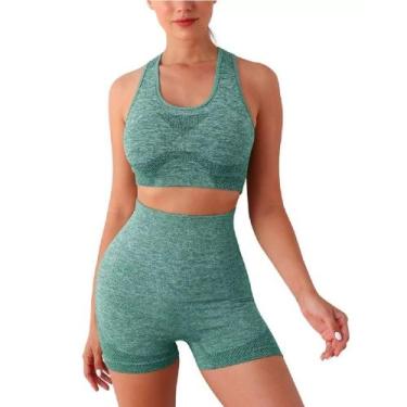 Imagem de Conjunto Modela Corpo Levanta Bumbum Bermuda Short + TOP C/ Bojo Remov