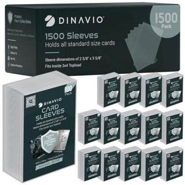 Imagem de Dinavio Crafthouse Mangas para cartão 3000 - capa transparente e macia para cartões colecionáveis compatível com Pokémon Baseball MTG Lorcana YGO - Penny Sleeves para cartas Pokémon e cartões