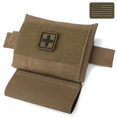 Imagem de LIVANS Bolsa de microtrauma Molle IFAK, cinto tático de primeiros socorros, bolsa IFAK médica EMT de sobrevivência de emergência, pacote pequeno EDC portátil com rede de torniquete, para cinto de