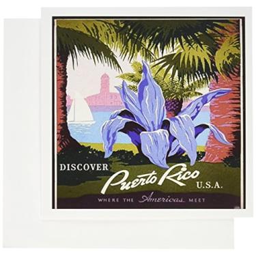 Imagem de 3dRose Imagem da paisagem exuberante de Porto Rico em cartazes, conjunto de 6 (gc_171584_1)