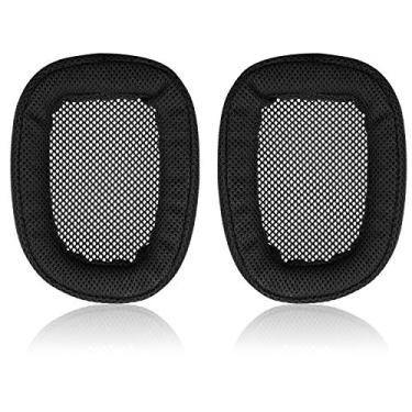 Imagem de Almofadas de substituição JECOBB com tecido de malha e capa de almofada de espuma de memória para fones de ouvido Logitech G433, G233, G PRO apenas., Black&Fabric
