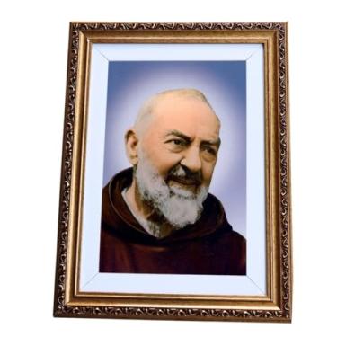 Imagem de Quadro Decorativo Religioso São Padre Pio A4 Luxo