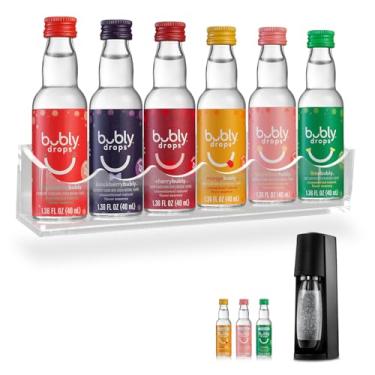Imagem de Suporte compatível com SodaStream Bubly Drops Flavors, organizador de sabores de parede para acessórios de fluxo de refrigerante
