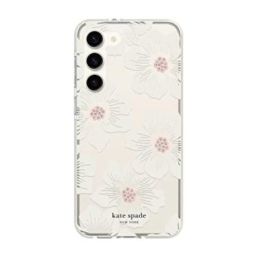 Imagem de Kate Spade New York Capa rígida defensiva compatível com Samsung Galaxy S23+ - transparente/creme