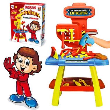 Imagem de Bancada Ferramentas Senninha Infantil 72cm Didático Menino - Pakitoys