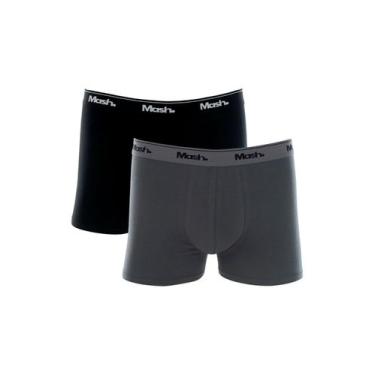 Imagem de Kit/2 Cueca Boxer Mash 110.04 Masculina Basic Algodão T. P/GG, M, Cz02