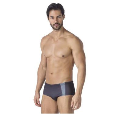 Imagem de Sunga elite preta e chumbo kauna swim, PP