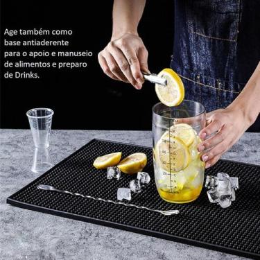 Imagem de Tapete escorredor de louça profissional grande 45x30x1cm pvc - Clink