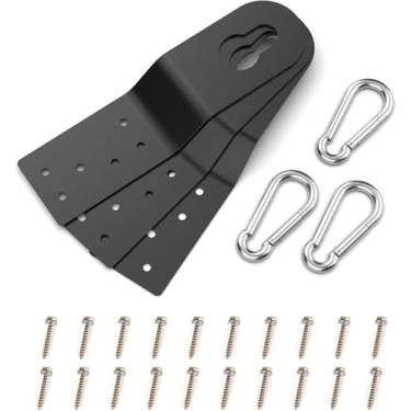 Imagem de Pacote com 3 âncoras de segurança de telhado, âncora de teto permanente Ybenlld para proteção contra quedas conecta-se a superfícies de madeira, arnês de segurança, cordas de segurança para proteção