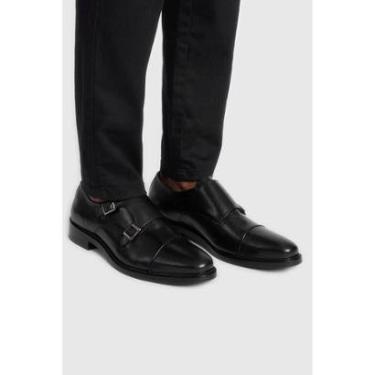 Imagem de Sapato Aramis de Couro Monk Preto-Masculino