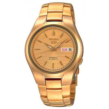 Imagem de Relógio Masculino Seiko 5 Automático Dourado 37mm