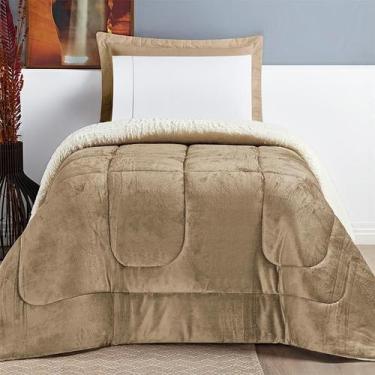 Imagem de Coberdrom Solteiro Edredom Sherpa Pele De Carneiro Everest - Bia Enxov