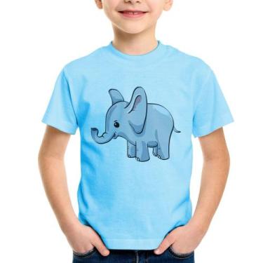 Imagem de Camiseta Infantil Elefante Bebê - Foca na Moda, Azul bebê, 8