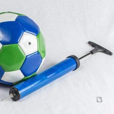 Imagem de Bomba de Ar Resistente Para Encher Bola de Futebol Vôlei Basquete Com 