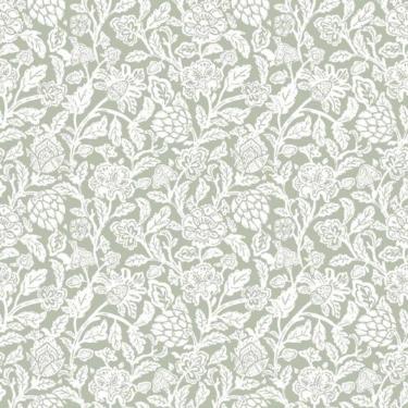 Imagem de Papel De Parede Happy Floral Verde 12345