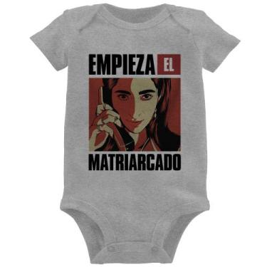 Imagem de Body Bebê Empieza el matriarcado - Foca na Moda, Cinza, P