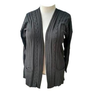 Imagem de Suéter Feminino Longo Quente Tricot Premium Grosso Inverno-Feminino