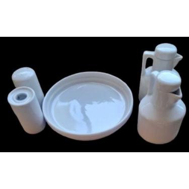 Imagem de kit galheteiro 5 peças porcelana - SEM