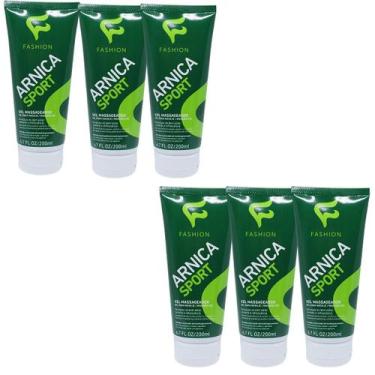 Imagem de Gel Massageador Fashion Arnica Sport Bisnaga 200ml Kit 6 Unidades - Fa