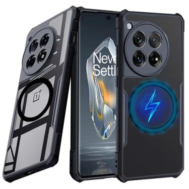 Imagem de Guizzcg Capa magnética para Oneplus 13 [compatível com Magsafe] amortecedor de TPU macio + airbags de grau militar traseiro de acrílico proteção contra quedas à prova de choque [1 filme temperado],