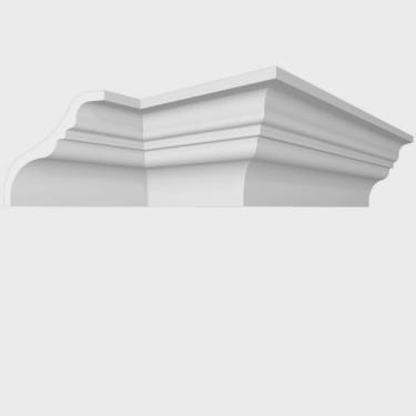 Imagem de Kit com 3 Barras Roda Teto Perfil de Poliestireno Up237 Homestar 6m Branco