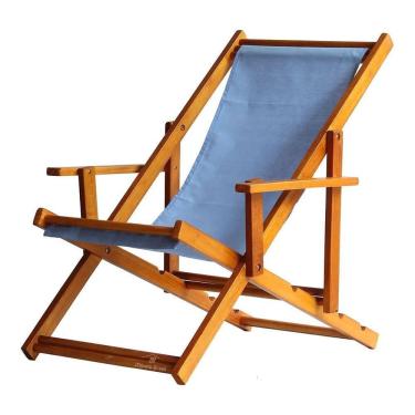 Imagem de Espreguiçadeira Preguiçosa Dobrável Mel Cb-azul Claro