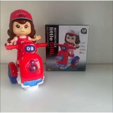 Imagem de Brinquedo de motocicleta para menina com luz e som.