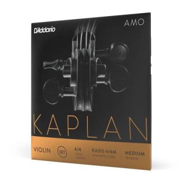 Imagem de Encordoamento Violino D'Addario Kaplan AMO KA310 4/4M - D addario bowe