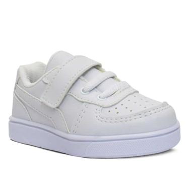 Imagem de Tenis Casual Infantil Nº 22 ao 27 Sapatenis Calce Facil Menino Menina 11.103 (Branco, BR, Criança de 1 a 3 anos, Numérico, 24)