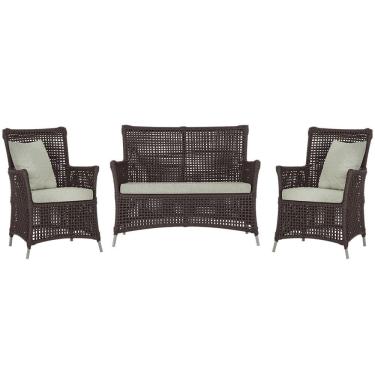 Imagem de  Jogo Sofá e 2 Poltronas de Área Igapó Alumínio