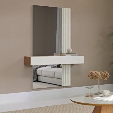 Imagem de Aparador Ripado 1 Gaveta com Espelho 110cm Freijó Madeirado