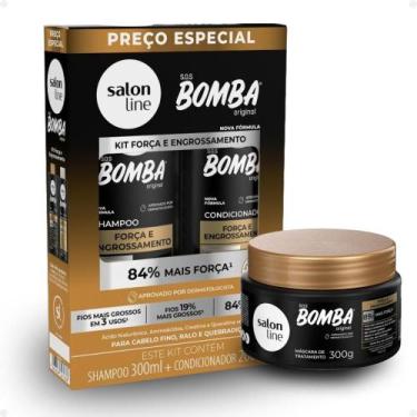 Imagem de Kit Salon Line SOS Bomba Força e Engrossamento: Shampoo 300ml e Condic