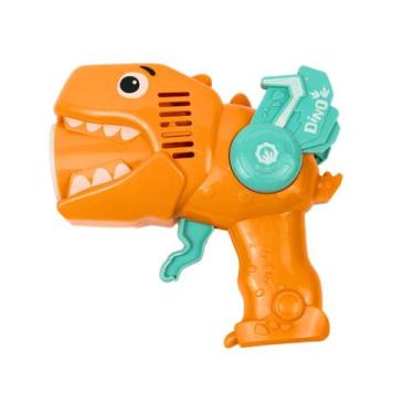 Imagem de Lança Bolhas De Sabão Dinossauro Arminha Automático - Genérico, Laranj