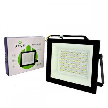 Imagem de Refletor De Led Atus 100W. 6000K. 8000Lm Ip65 Preto Bivolt - 0422, Pre