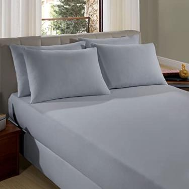 Imagem de Lençol King com Elastico em Malha 100% Algodão Avulso - Aluminio