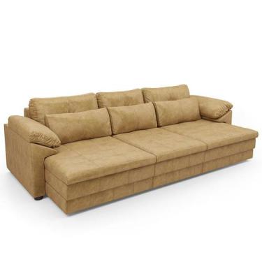 Imagem de Sofá Retrátil Para Sala de Estar 4 Lugares 332cm Riza S03 Couro Soft B
