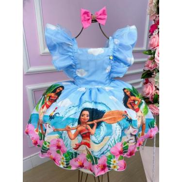 Imagem de Vestido Temáticos Kids Moana Azul Bebe - tematicos, 6, Spindle