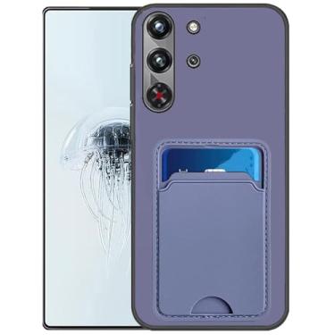 Imagem de Covthch Capa compatível com RedMagic 10 Pro, capa para celular Red Magic 10 Pro+, borracha de silicone fina de ajuste fino com compartimentos para cartão de crédito à prova de choque, carteira