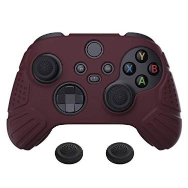 Imagem de eXtremeRate PlayVital Guardian Edition Wine Red Ergonomic Soft Anti-slip Controller Silicone Case Cover for Xbox Series X/S, Rubber Protector Skins with Joystick Cap for Xbox Core Wireless Controller