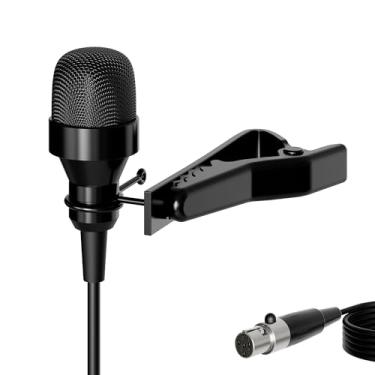 Imagem de J K Microfone condensador unidirecional Pro Lavalier MIC-J 017 compatível com transmissor sem fio Shure Mini XLR Ta4f Plug