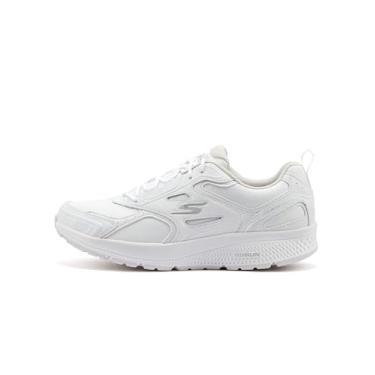 Imagem de Skechers Tênis masculino Go Run de couro consistente Cross Training com espuma resfriada a ar, Branco, 11.5 X-Wide