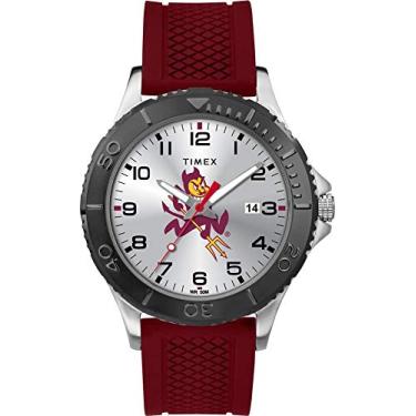 Imagem de Timex Tribute Relógio masculino Gamer 42 mm Quartzo com pulseira de silicone, Arizona State Sun Devils, One Size Fits Most, Relógio de quartzo
