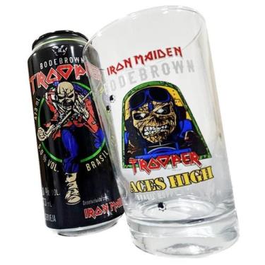 Imagem de Cerveja Trooper Iron Maiden Ipa Lata 473Ml + Copo Aces High - Trooper 