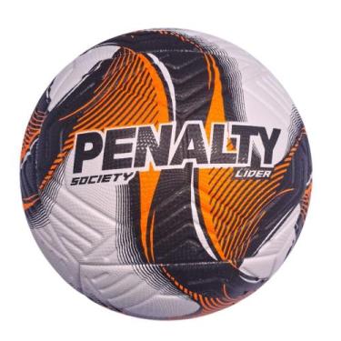 Imagem de Bola Futebol Society Penalty Lider XXV Branca-laranja-Preto Oficial, B