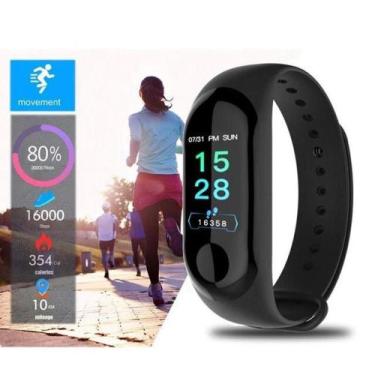 Imagem de kit 3 Relógio pulseira Inteligente Monitor Cardíaco Para Correr - Brac