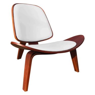 Imagem de Poltrona Shell Corino Branco
