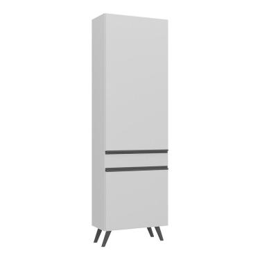 Imagem de Paneleiro 2 Portas 62cm Veneza Multimóveis V3746 Branco/preto Branco/preto