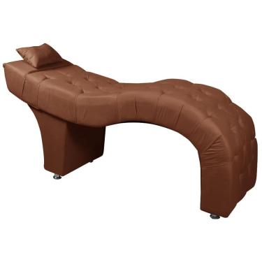 Imagem de Maca Estofada Para Clínica De Estética Facial Com Capitonê Terracota